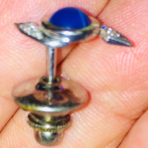 Vintage Unisex Brilliant Star Sapphire/Diamond Tie pin - Picture 4 of 6